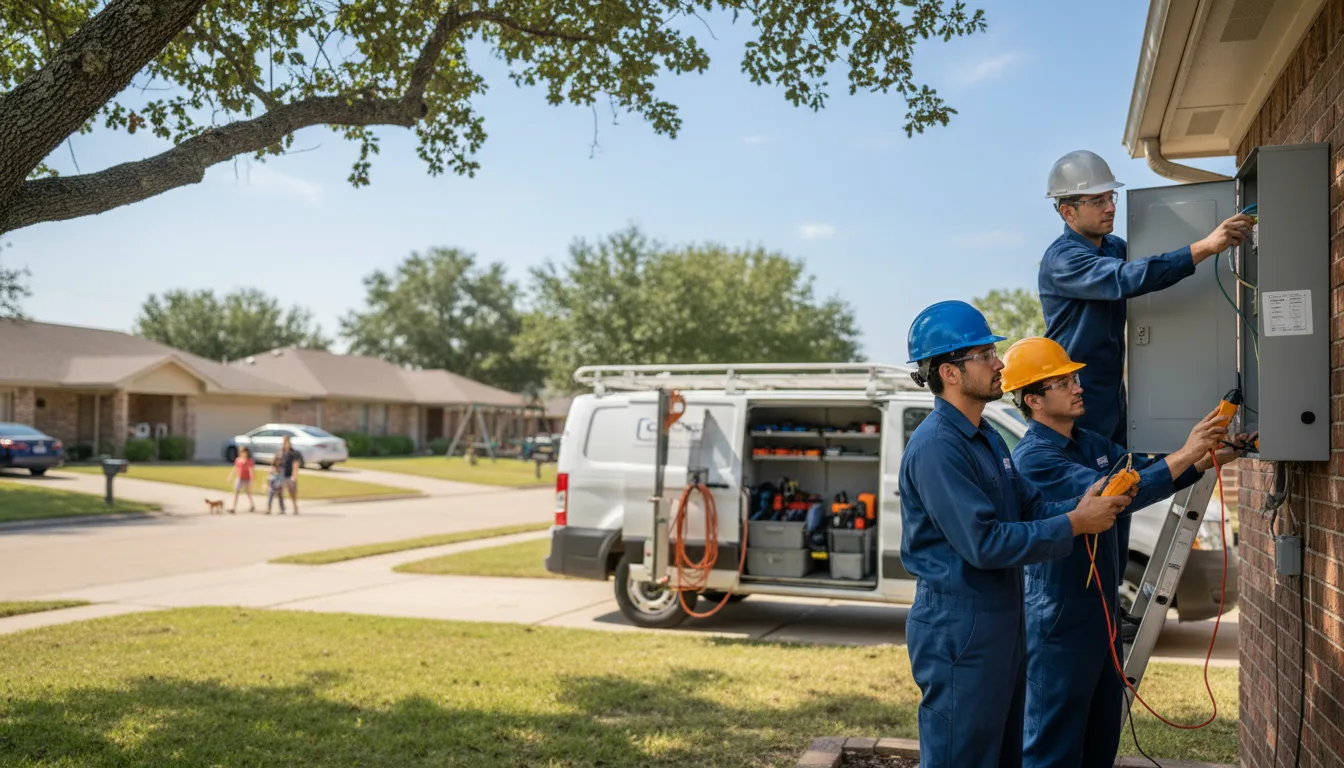 Certified electrician providing emergency electrical services in Fairfax, IA